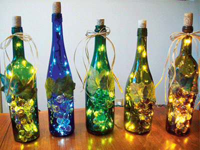 Light up your home with wine bottles this season