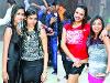 Youngsters enjoy at a rain dance party at a club in Patna