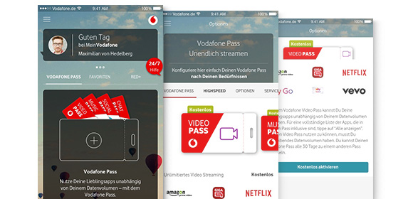 Verwalte Deine Vodafone-Psse in der MeinVodafone-App