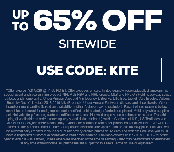 Up to 65% Off Sitewide Use Code:  KITE