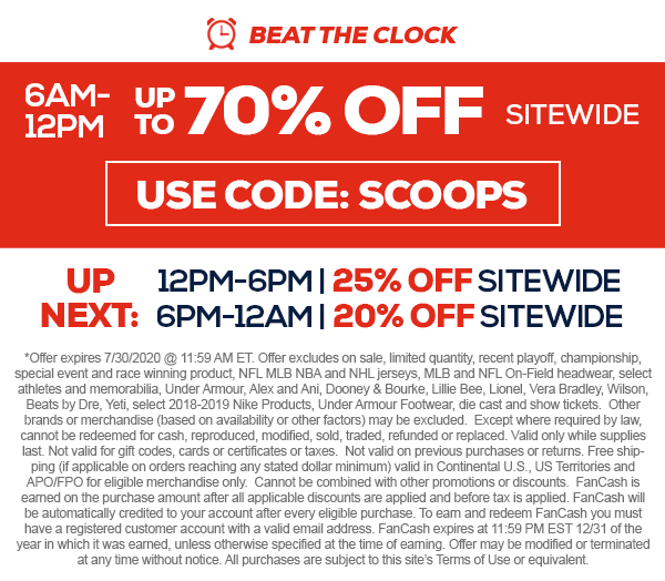 6 Hours Only! Up to 70% Off Sitewide Use Code: SCOOPS