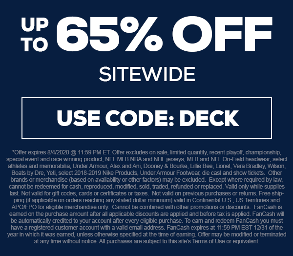 48 Hours Only! Up to 65% Off Sitewide Use Code: DECK