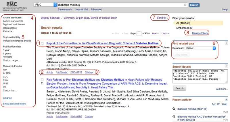 Example of Search Results Display