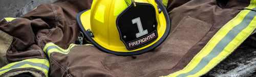 Firefighter suit and helmet